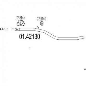 Ремонтна деталь вузла вихлопної системи MTS 01.42130