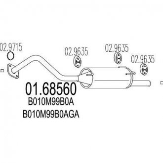 Задня частина вихлопної системи MTS 01.68560