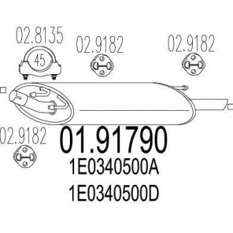 Задня частина вихлопної системи MTS 01.91790