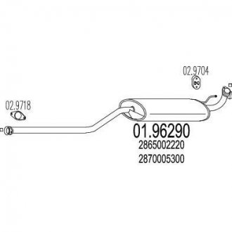 Задня частина вихлопної системи MTS 01.96290