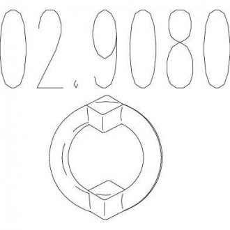 Монтажне кільце вихлопної системи (D (внутр.) - 51,3 мм; D (наружн.) - 66 мм; Висота - 13,5 мм) MTS 02.9080