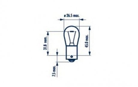 Лампа накаливания PY21W12V21WBAU15S AMBER (blister 2шт) NARVA 17638B2 (фото 1)