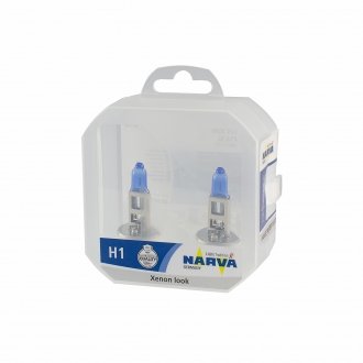 Лампа розжарювання TWIN SET H1 12V 55W RANGE POWER WHITE (вир-во) NARVA 48641S2