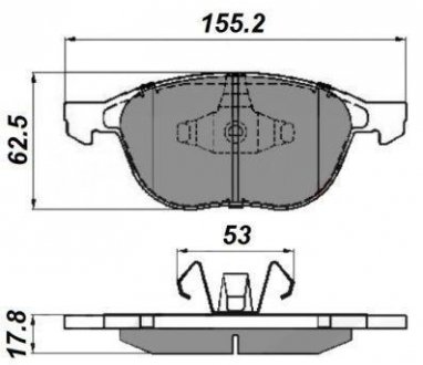 Гальмівні колодки перед. Focus/C-Max/Kuga 03- National NP2002