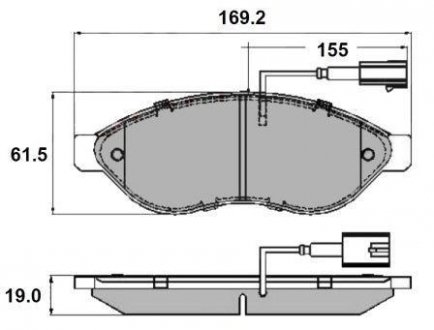 Гальмівні колодки перед. Jumper/Ducato/Boxer 06- (1.1-1.5t) National NP2285