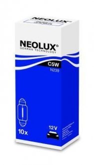 Лампа софітна допоможе. освітлення C5W 12V 5W SV8.5-8 (вир-во) NEOLUX N239