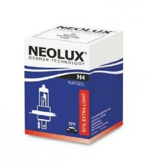 Лампа фарная H4 12V 60/55W P43t (2шт) NEOLUX N472EL