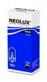 Лампа допоміжн. освітлення W5W 12V 5W W2.1x9.5d (вир-во) NEOLUX N501