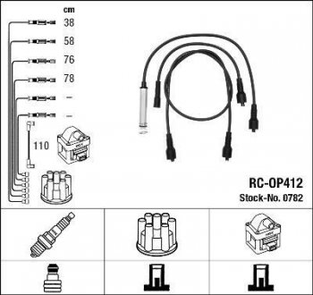 Комплект кабелiв запалювання NGK 0782