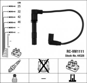 Комплект кабелiв запалювання NGK 44328