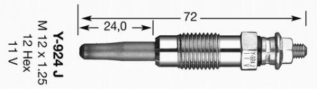 Свічка розжарювання D POWER NGK 7906