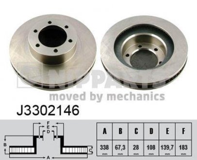 Гальмiвний диск NIPPARTS J3302146