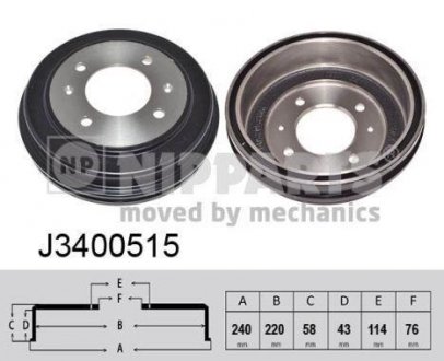 Гальмівний барабан NIPPARTS J3400515