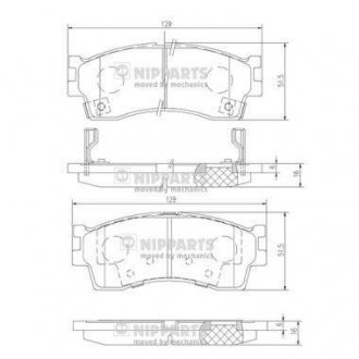 Гальмiвнi колодки дискові NIPPARTS J3600308