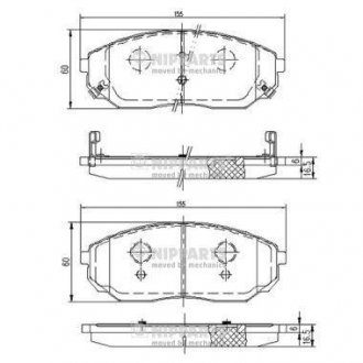 Гальмiвнi колодки дискові NIPPARTS J3600318