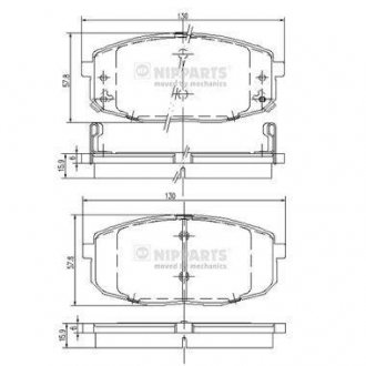 Гальмiвнi колодки дискові NIPPARTS J3600319