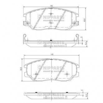 Гальмiвнi колодки дискові NIPPARTS J3600327