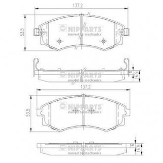 Гальмiвнi колодки дискові NIPPARTS J3600401