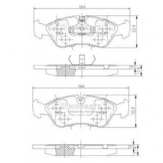 Гальмiвнi колодки дискові NIPPARTS J3600900 (фото 1)