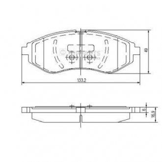 Гальмiвнi колодки дискові NIPPARTS J3600911