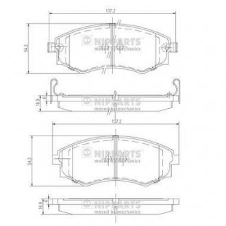 Гальмiвнi колодки дискові NIPPARTS J3601055