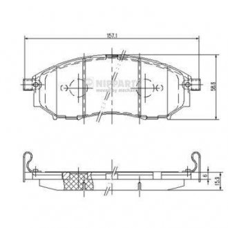 Гальмiвнi колодки дискові NIPPARTS J3601094