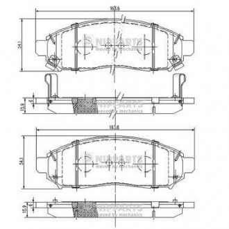 Гальмiвнi колодки дискові NIPPARTS J3601095