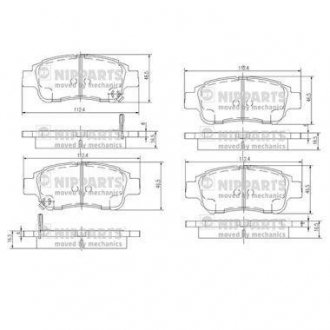 Гальмiвнi колодки дискові NIPPARTS J3602086 (фото 1)