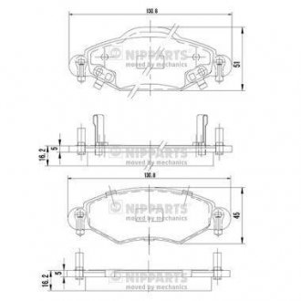 Гальмівні колодки NIPPARTS J3602113