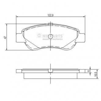 Гальмiвнi колодки дискові NIPPARTS J3602122