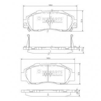 Гальмівні колодки NIPPARTS J3604032