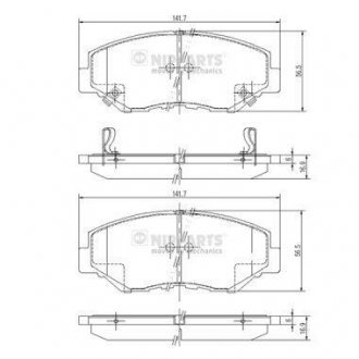 Гальмiвнi колодки дискові NIPPARTS J3604061