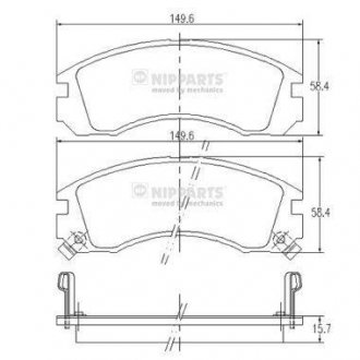 Гальмiвнi колодки дискові NIPPARTS J3605031