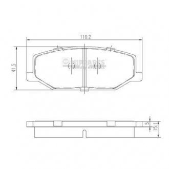 Гальмівні колодки NIPPARTS J3608003