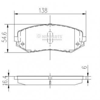 Гальмiвнi колодки дискові NIPPARTS J3608029