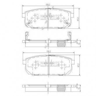 Гальмівні колодки NIPPARTS J3610305