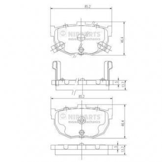 Гальмiвнi колодки дискові NIPPARTS J3610505