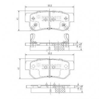 Гальмiвнi колодки дискові NIPPARTS J3610509