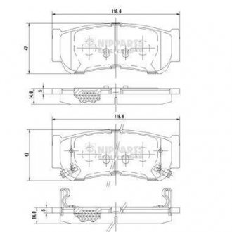 Гальмiвнi колодки дискові NIPPARTS J3610517