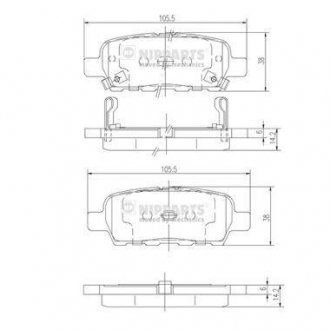 Гальмiвнi колодки дискові NIPPARTS J3611044