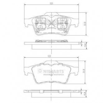 Гальмівні колодки NIPPARTS J3611045