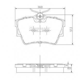 Гальмівні колодки NIPPARTS J3611047