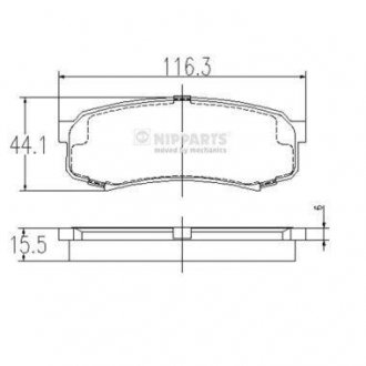Гальмiвнi колодки дискові NIPPARTS J3612010