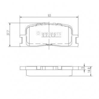 Гальмівні колодки NIPPARTS J3612024