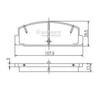 Гальмівні колодки NIPPARTS J3613002