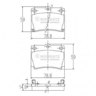 Гальмівні колодки NIPPARTS J3615011