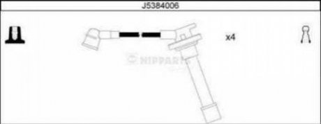 Комплект кабелiв запалювання NIPPARTS J5384006