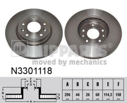 Гальмiвний диск NIPPARTS N3301118