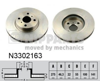 Диск гальмівний NIPPARTS N3302163