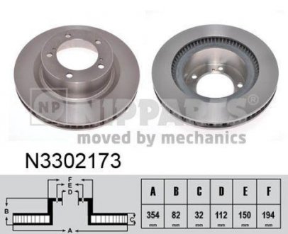 Гальмівний диск NIPPARTS N3302173